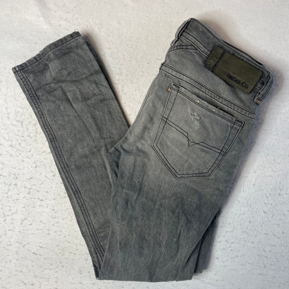 Diesel Men's Slim Straight Jeans in Charcoal Gray